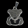 Pendant Setting Zinc Alloy Jewelry Findings, Bear 18x22mm, Sold by Bag