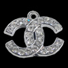 Pendant Setting Zinc Alloy Jewelry Findings, 21x17mm, Sold by Bag