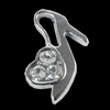 Pendant Setting Zinc Alloy Jewelry Findings, Shoes 9x18mm, Sold by Bag