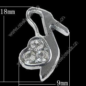 Pendant Setting Zinc Alloy Jewelry Findings, Shoes 9x18mm, Sold by Bag