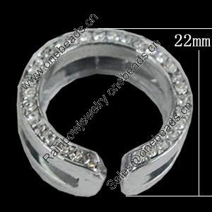 Pendant Setting Zinc Alloy Jewelry Findings, 22mm, Sold by Bag