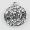 Pendant Setting Zinc Alloy Jewelry Findings, 19x23mm, Sold by Bag