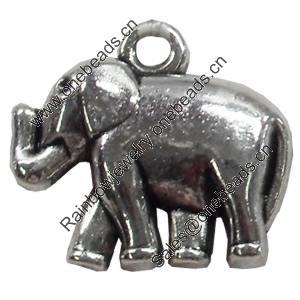 Pendant, Zinc Alloy Jewelry Findings, elephant, 19x18mm, Sold by Bag