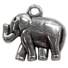 Pendant, Zinc Alloy Jewelry Findings, elephant, 19x18mm, Sold by Bag