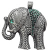 Pendant, Zinc Alloy Jewelry Findings, elephant, 52x57mm, Sold by Bag