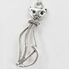 Pendant, Zinc Alloy Jewelry Findings, 10x33mm, Sold by Bag