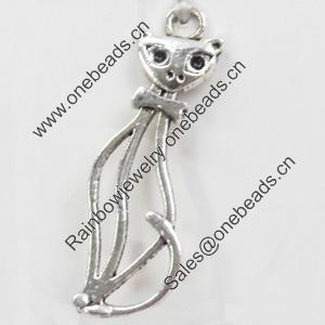 Pendant, Zinc Alloy Jewelry Findings, 10x33mm, Sold by Bag