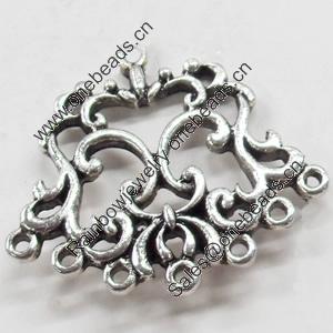 Connector, Zinc Alloy Jewelry Findings, 30x26mm, Sold by Bag