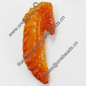 Resin Pendants, 20x54mm, Sold by Bag