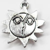 Pendant, Zinc Alloy Jewelry Findings, Sun, 21x23mm, Sold by Bag