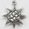 Pendant, Zinc Alloy Jewelry Findings, Sun, 21x24mm, Sold by Bag