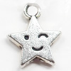 Pendant, Zinc Alloy Jewelry Findings, Star, 11x14mm, Sold by Bag