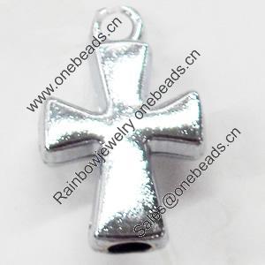 Pendant, Zinc Alloy Jewelry Findings, Cross, 14x22mm, Sold by Bag