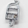 Pendant, Zinc Alloy Jewelry Findings, 9x19mm, Sold by Bag