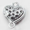 Connector, Zinc Alloy Jewelry Findings, 15x19mm, Sold by Bag