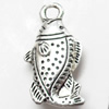 Pendant, Zinc Alloy Jewelry Findings, Fish, 13x28mm, Sold by Bag