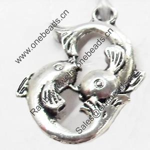 Pendant, Zinc Alloy Jewelry Findings, 18x25mm, Sold by Bag