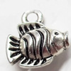 Pendant, Zinc Alloy Jewelry Findings, Fish, 12x12mm, Sold by Bag