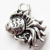 Pendant, Zinc Alloy Jewelry Findings, Fish, 12x16mm, Sold by Bag  