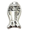 Pendant, Zinc Alloy Jewelry Findings, Fish, 6x12mm, Sold by Bag  