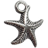 Pendant, Zinc Alloy Jewelry Findings, Star, 14x17mm, Sold by Bag  