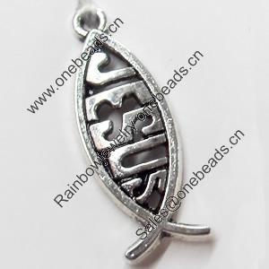 Pendant, Zinc Alloy Jewelry Findings, 10x27mm, Sold by Bag  
