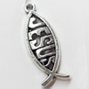 Pendant, Zinc Alloy Jewelry Findings, 10x27mm, Sold by Bag  