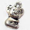 Pendant, Zinc Alloy Jewelry Findings, Bear, 10x15mm, Sold by Bag  