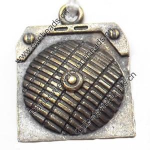 Pendant, Zinc Alloy Jewelry Findings, 19x24mm, Sold by Bag  