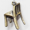 Pendant, Zinc Alloy Jewelry Findings, Chair, 17x27mm, Sold by Bag  