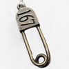 Pendant, Zinc Alloy Jewelry Findings, 10x34mm, Sold by Bag  