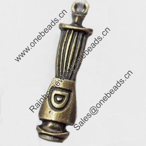 Pendant, Zinc Alloy Jewelry Findings, 8x35mm, Sold by Bag  