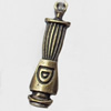Pendant, Zinc Alloy Jewelry Findings, 8x35mm, Sold by Bag  