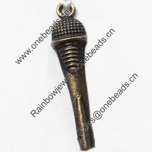 Pendant, Zinc Alloy Jewelry Findings, 8x34mm, Sold by Bag  