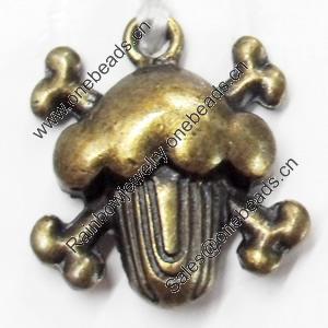 Pendant, Zinc Alloy Jewelry Findings, 19x21mm, Sold by Bag  