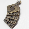 Pendant, Zinc Alloy Jewelry Findings, 14x25mm, Sold by Bag  