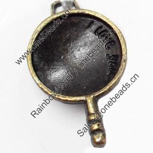 Pendant, Zinc Alloy Jewelry Findings, 18x28mm, Sold by Bag  