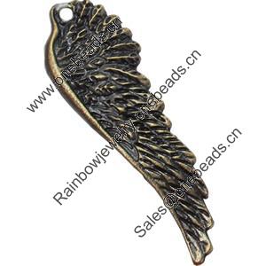 Pendant, Zinc Alloy Jewelry Findings, 16x48mm, Sold by Bag  
