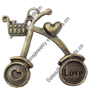 Pendant, Zinc Alloy Jewelry Findings, 33x33mm, Sold by Bag  