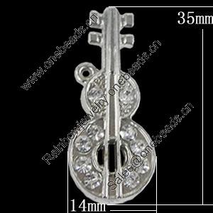 Pendant Setting Zinc Alloy Jewelry Findings, 14x35mm, Sold by Bag