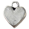 Pendant, Zinc Alloy Jewelry Findings, Heart, 12x14mm, Sold by Bag  