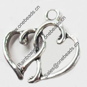 Pendant, Zinc Alloy Jewelry Findings, 19x20mm, Sold by Bag  