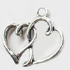 Pendant, Zinc Alloy Jewelry Findings, 19x20mm, Sold by Bag  
