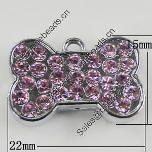 Pendant Setting Zinc Alloy Jewelry Findings, 22x15mm, Sold by Bag