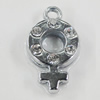 Pendant Setting Zinc Alloy Jewelry Findings, 10x17mm, Sold by Bag