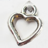 Pendant, Zinc Alloy Jewelry Findings, Heart, 12x15mm, Sold by Bag  