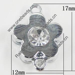 Connectors Setting Zinc Alloy Jewelry Findings, 12x17mm, Sold by Bag