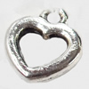 Pendant, Zinc Alloy Jewelry Findings, Heart, 10x12mm, Sold by Bag  