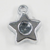 Pendant Setting Zinc Alloy Jewelry Findings, Star 12x14mm, Sold by Bag