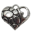Pendant, Zinc Alloy Jewelry Findings, Heart, 18x17mm, Sold by Bag  